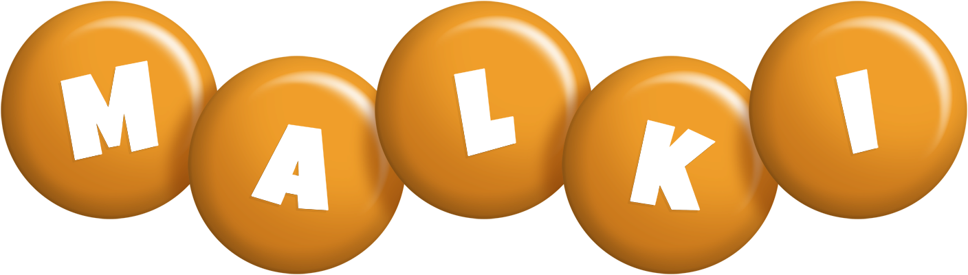 Malki candy-orange logo