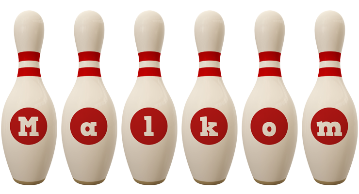 Malkom bowling-pin logo