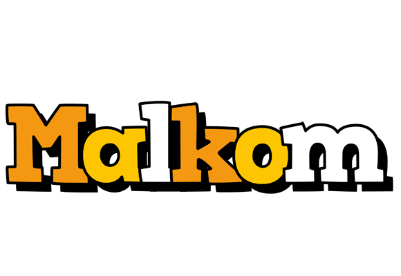 Malkom cartoon logo