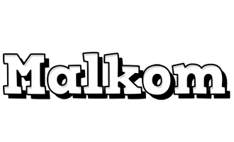 Malkom snowing logo