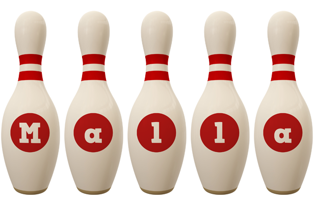 Malla bowling-pin logo