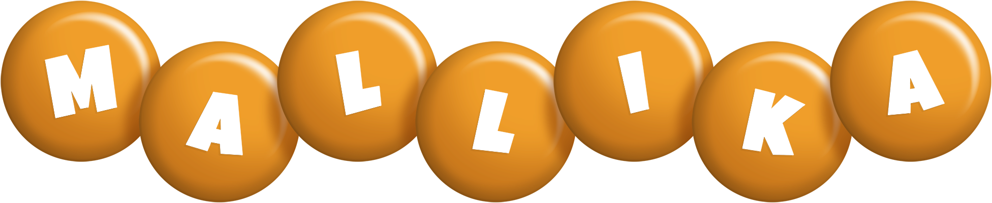 Mallika candy-orange logo