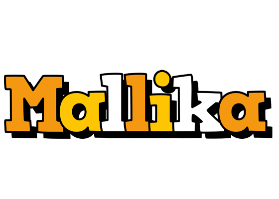 Mallika cartoon logo