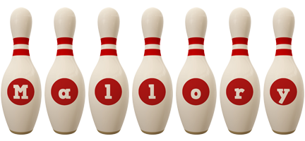 Mallory bowling-pin logo