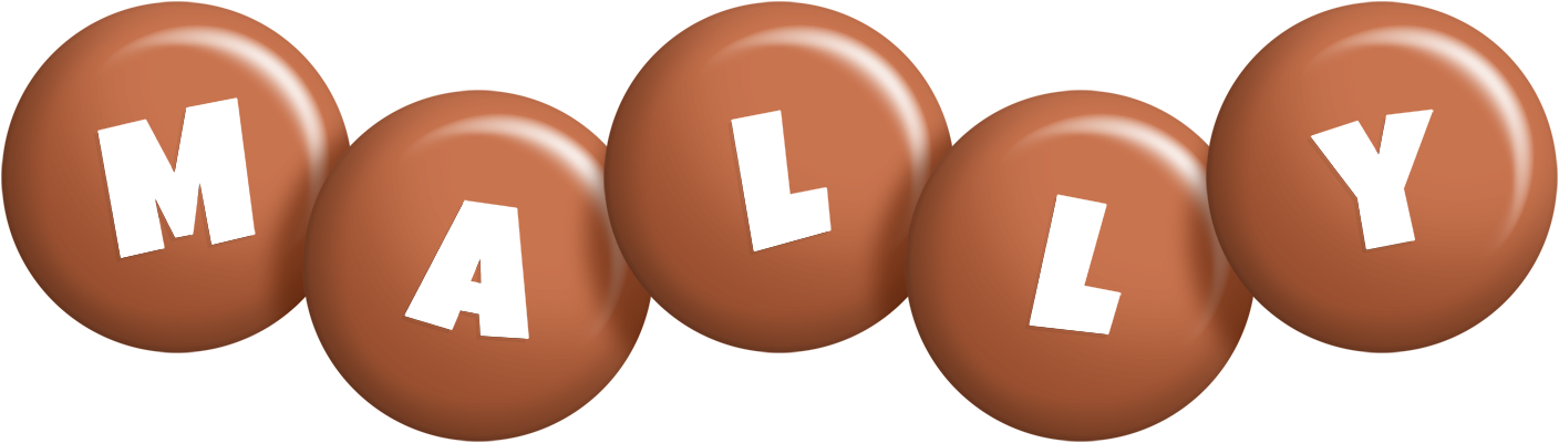 Mally candy-brown logo