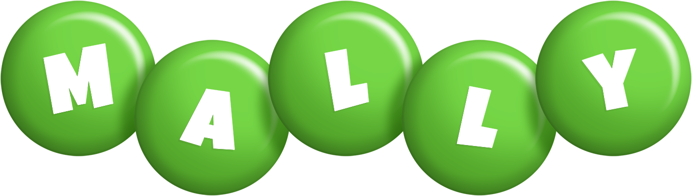 Mally candy-green logo