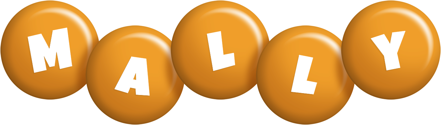 Mally candy-orange logo