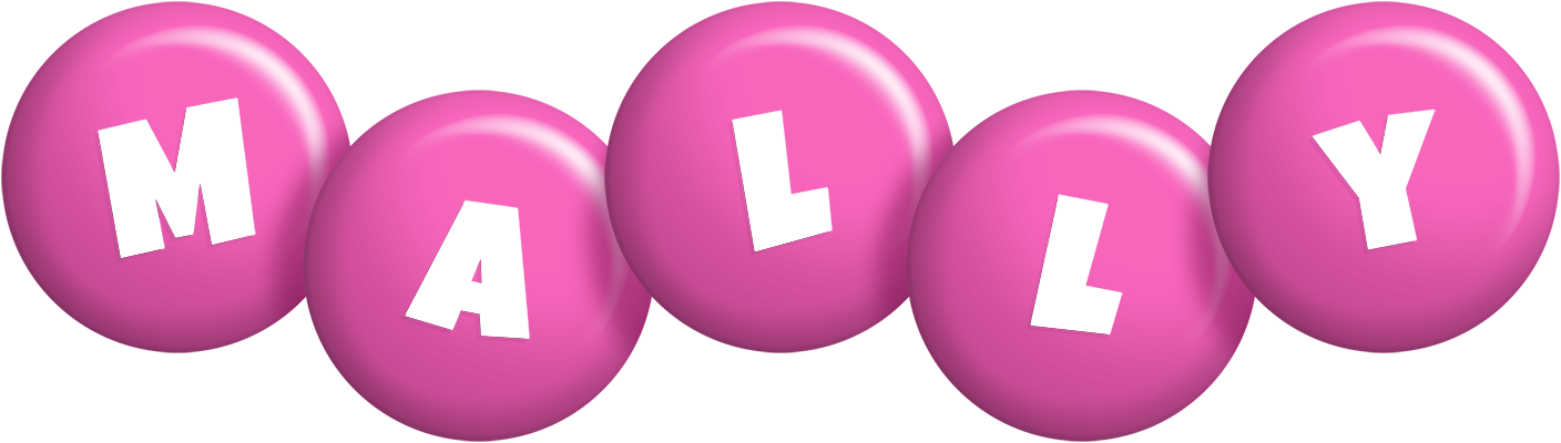 Mally candy-pink logo