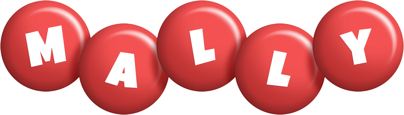 Mally candy-red logo