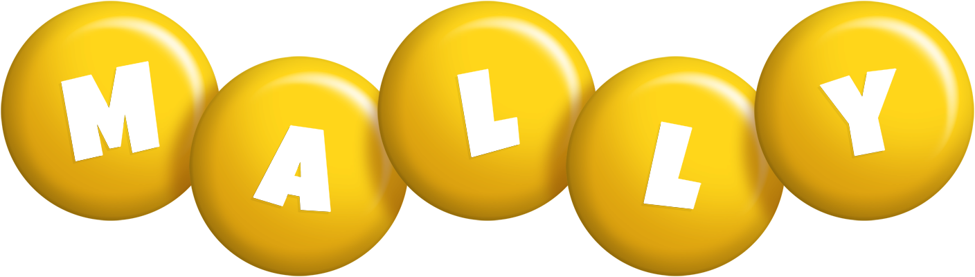 Mally candy-yellow logo