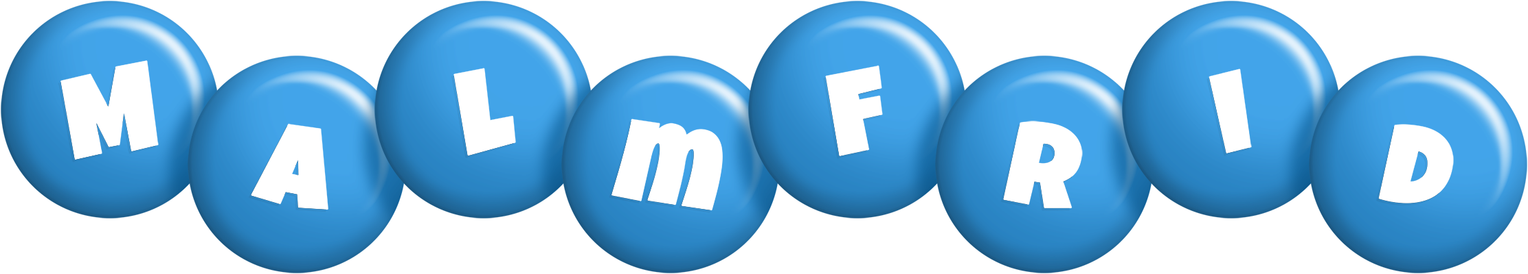 Malmfrid candy-blue logo