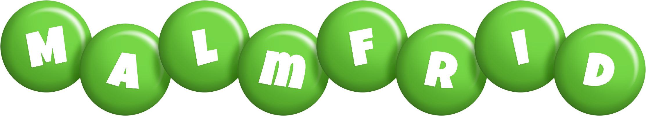 Malmfrid candy-green logo