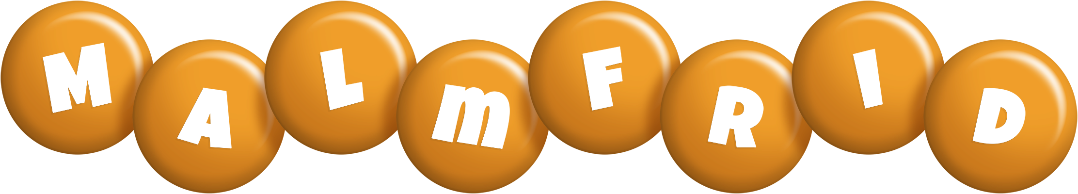 Malmfrid candy-orange logo