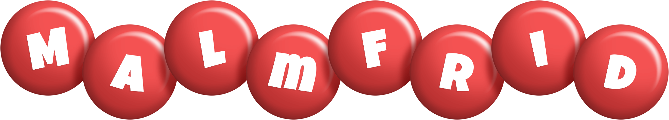 Malmfrid candy-red logo