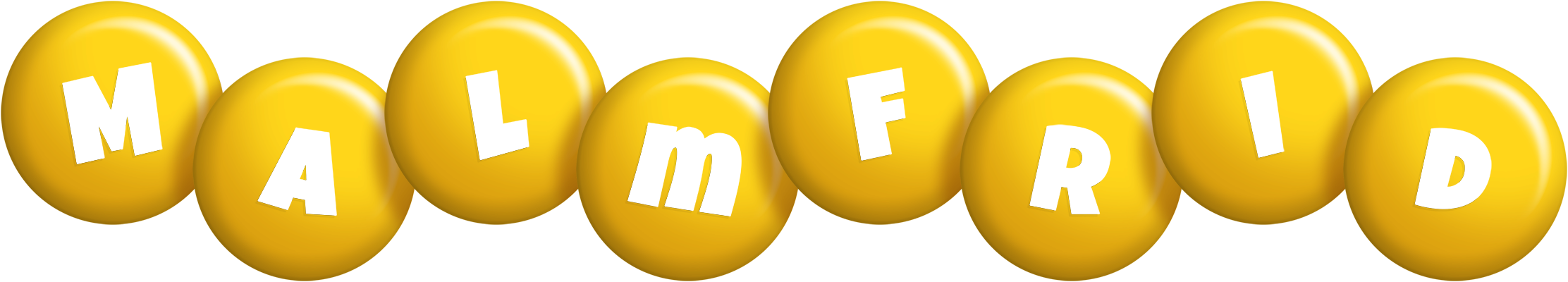 Malmfrid candy-yellow logo