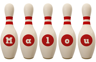 Malou bowling-pin logo