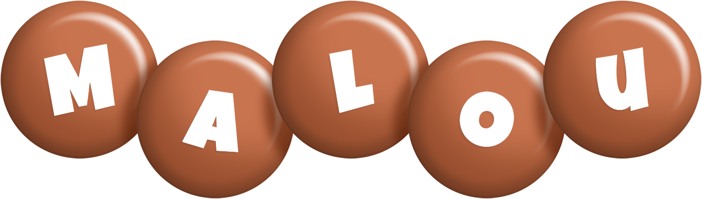 Malou candy-brown logo