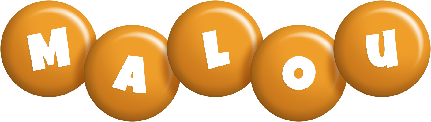Malou candy-orange logo