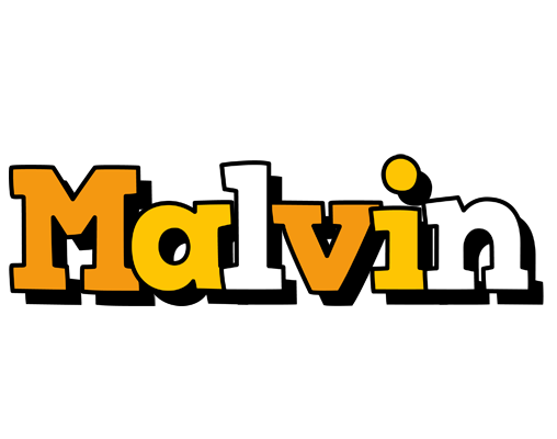 Malvin cartoon logo