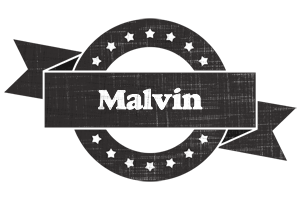 Malvin grunge logo