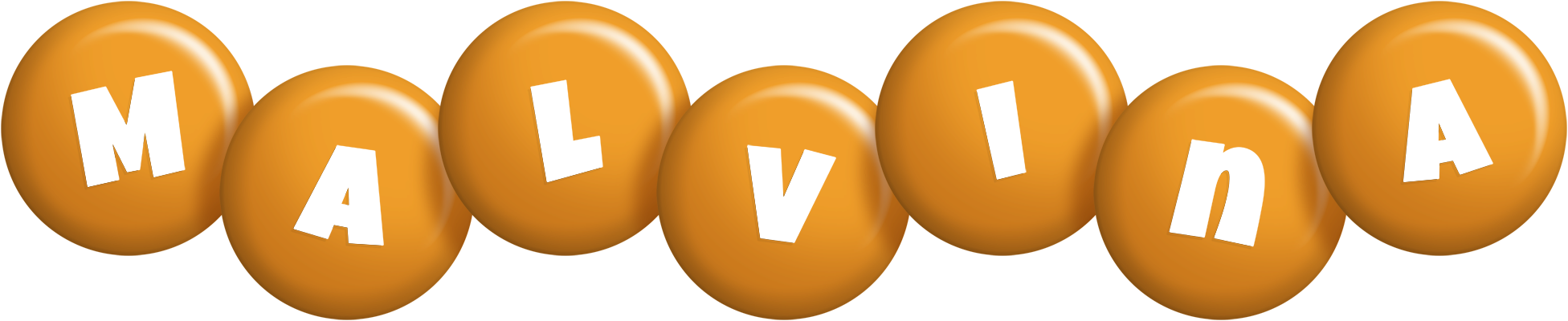 Malvina candy-orange logo