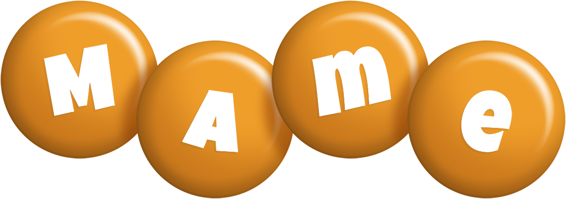 Mame candy-orange logo