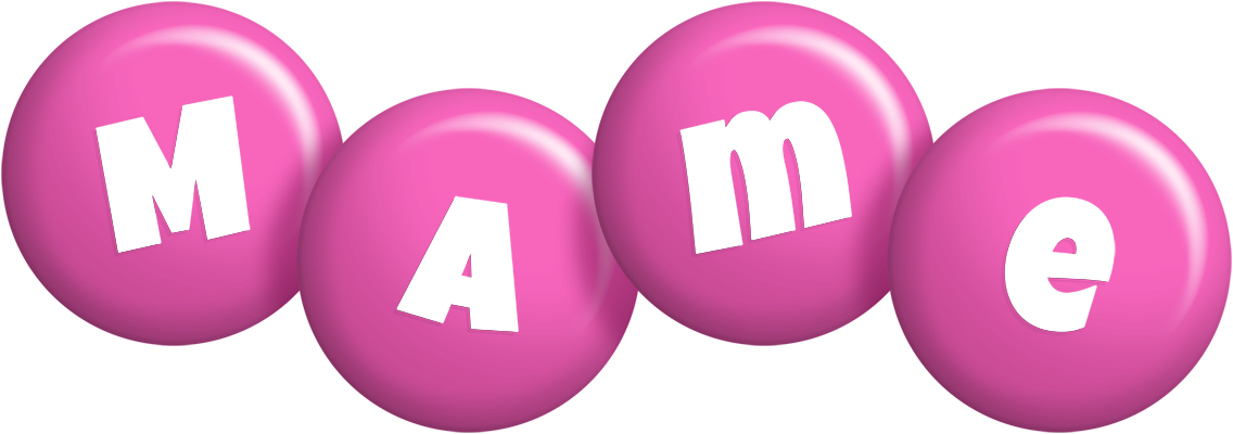 Mame candy-pink logo