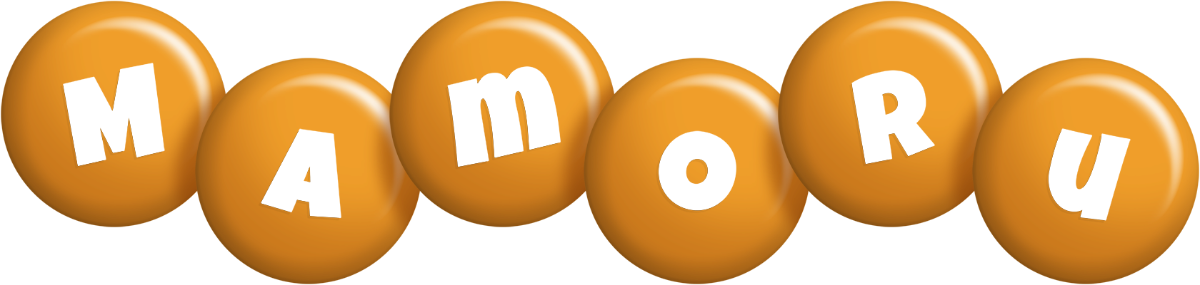 Mamoru candy-orange logo