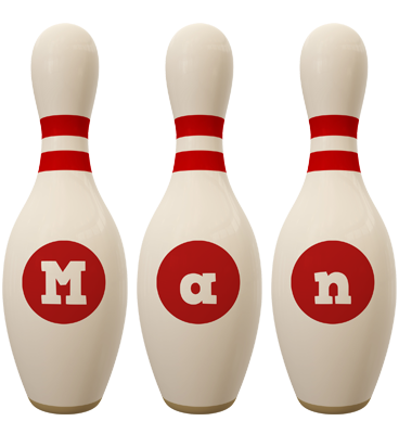 Man bowling-pin logo