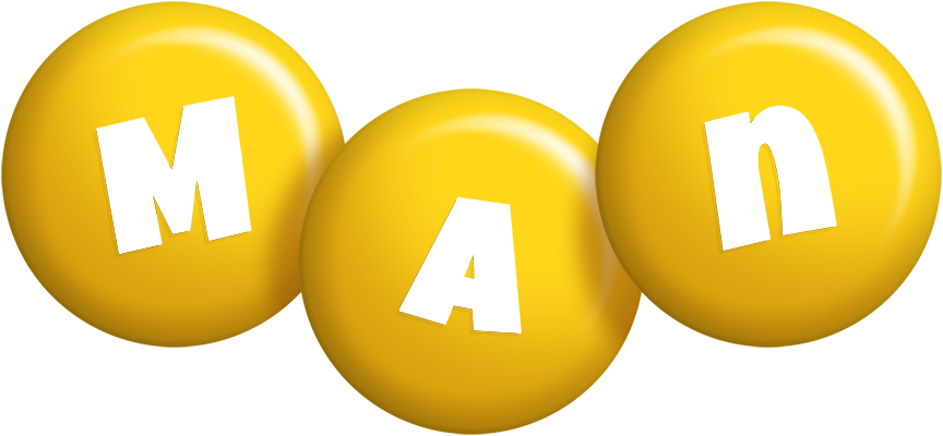 Man candy-yellow logo