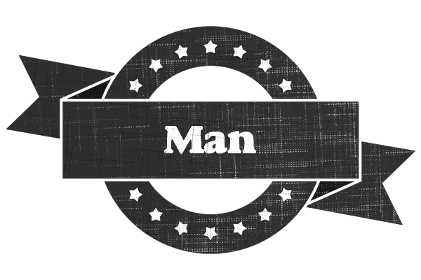 Man grunge logo