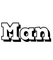 Man snowing logo