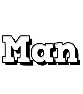 Man snowing logo