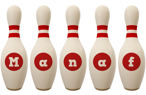 Manaf bowling-pin logo