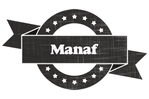 Manaf grunge logo