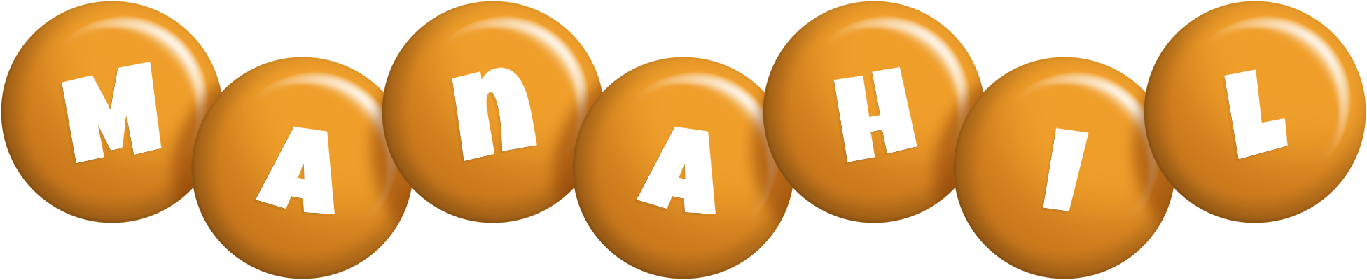 Manahil candy-orange logo