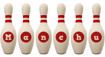 Manchu bowling-pin logo