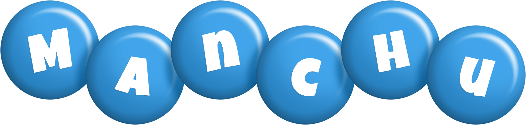 Manchu candy-blue logo