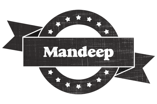Mandeep grunge logo