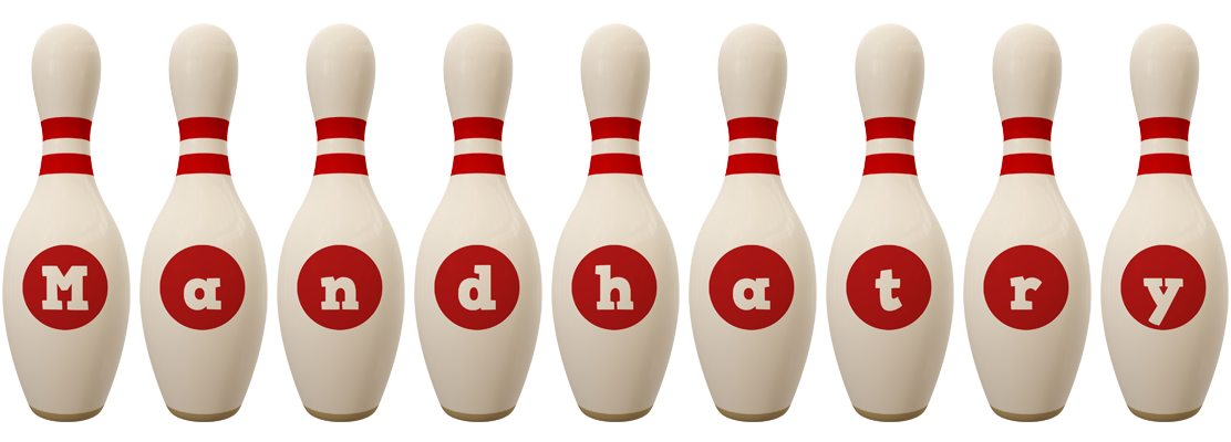 Mandhatry bowling-pin logo