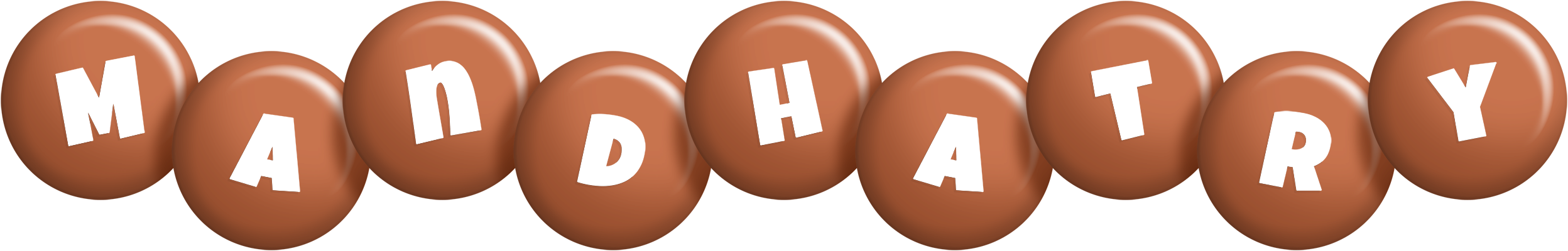 Mandhatry candy-brown logo