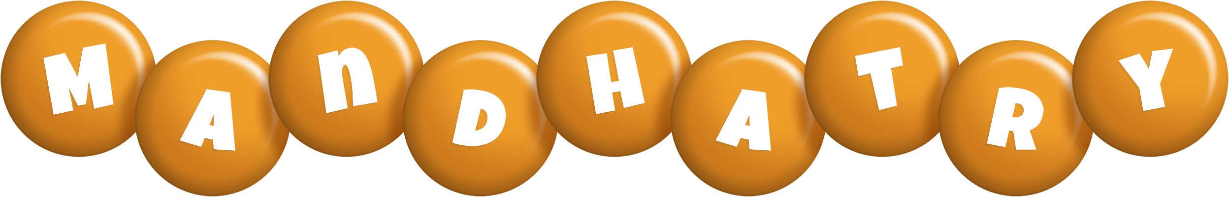 Mandhatry candy-orange logo