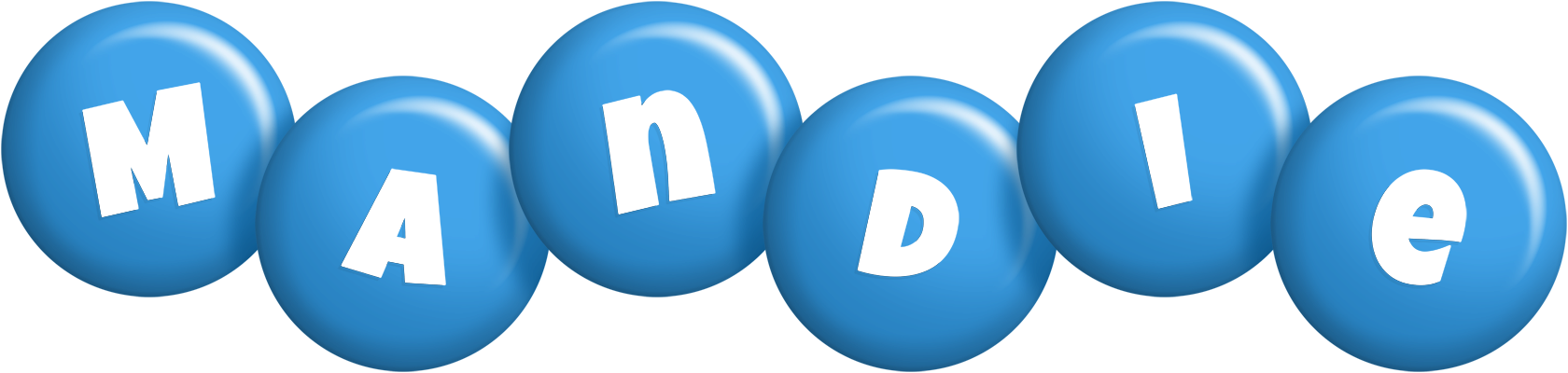 Mandie candy-blue logo