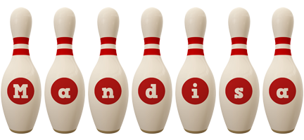 Mandisa bowling-pin logo