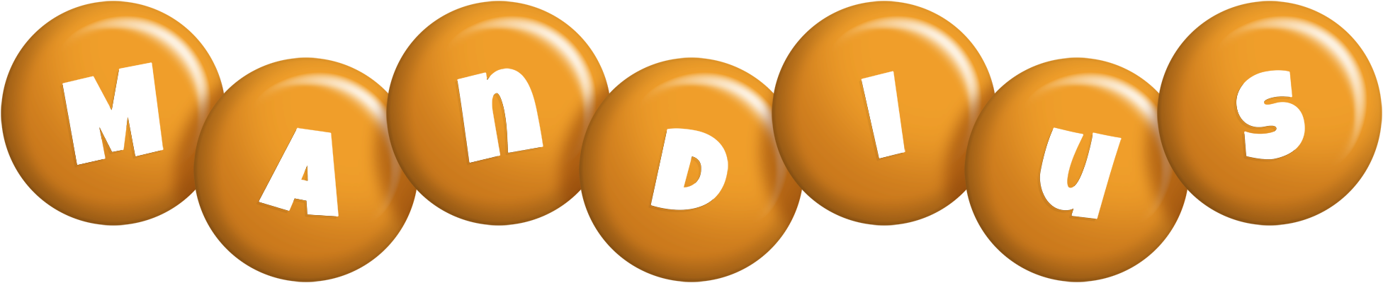 Mandius candy-orange logo