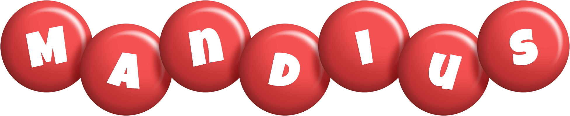 Mandius candy-red logo
