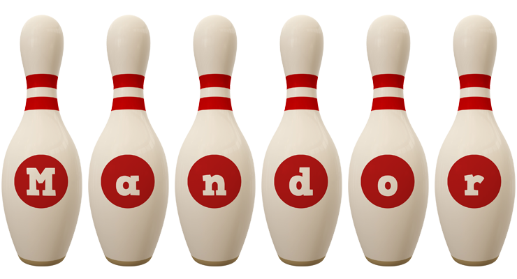 Mandor bowling-pin logo