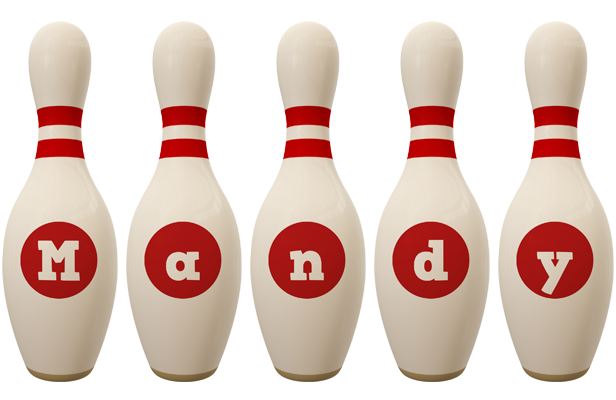 Mandy bowling-pin logo