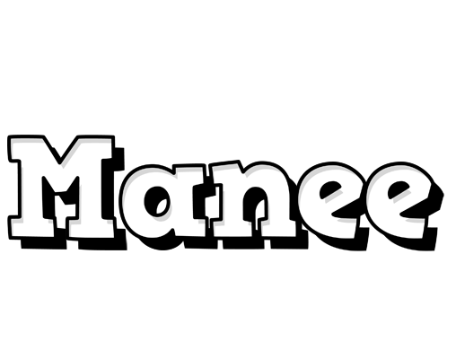 Manee snowing logo