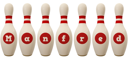 Manfred bowling-pin logo